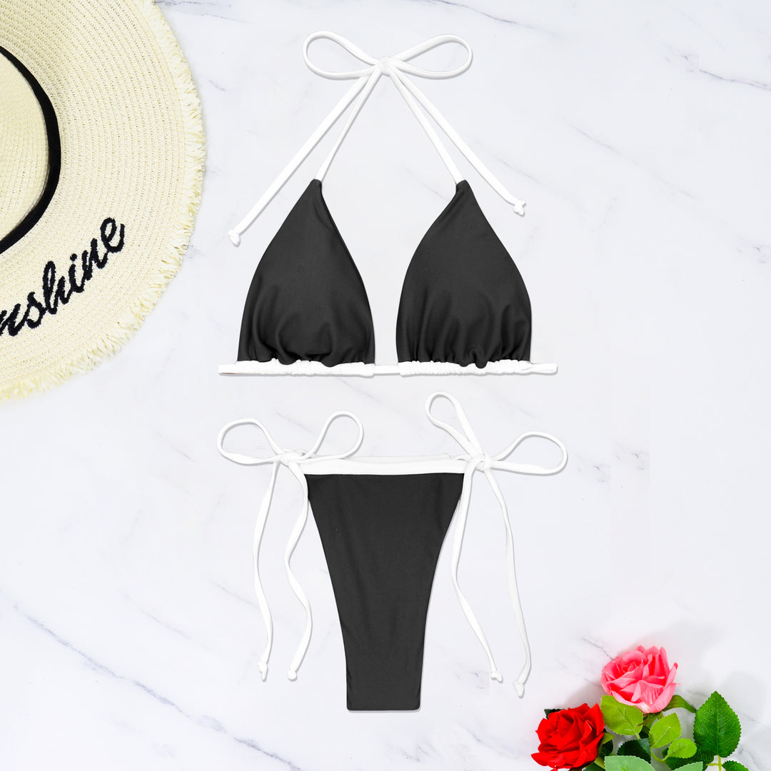 Damen Triangel-Bikini mit verstellbaren Schnürungen R&B