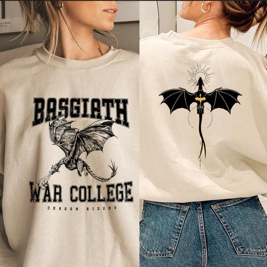 Damen Sweatshirt mit kreativem Drachenmotiv und einzigartigem College-Design R&B