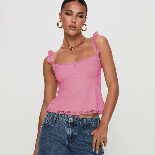 Damen Spitzen Top R&B