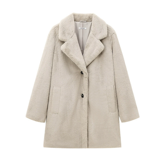 R&B | Damen Winter Teddy Mantel Warme