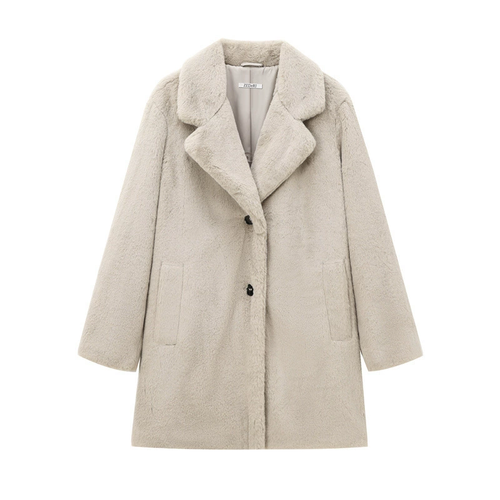 R&B | Damen Winter Teddy Mantel Warme