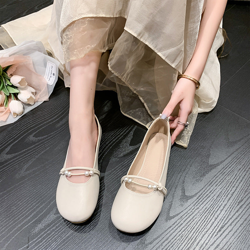 Damen Ballerinas mit eleganter Perlenapplikation und komfortablem Fußbett R&B