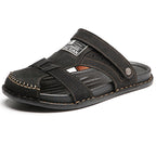 Herren Komfortable Leder-Sandalen mit verstellbarem Riemen R&B