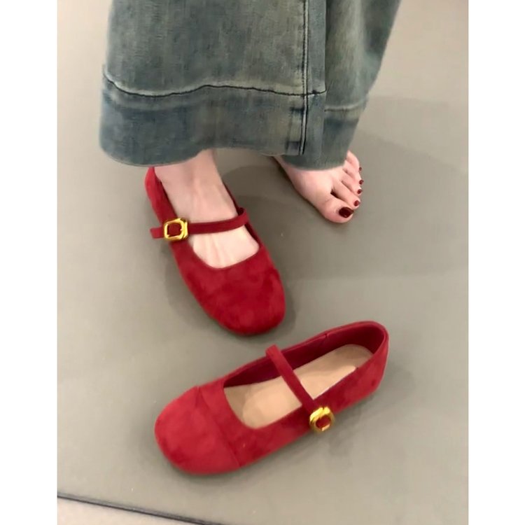 Damen elegante Ballerinas mit modischem Riemchen und komfortablem Fußbett R&B