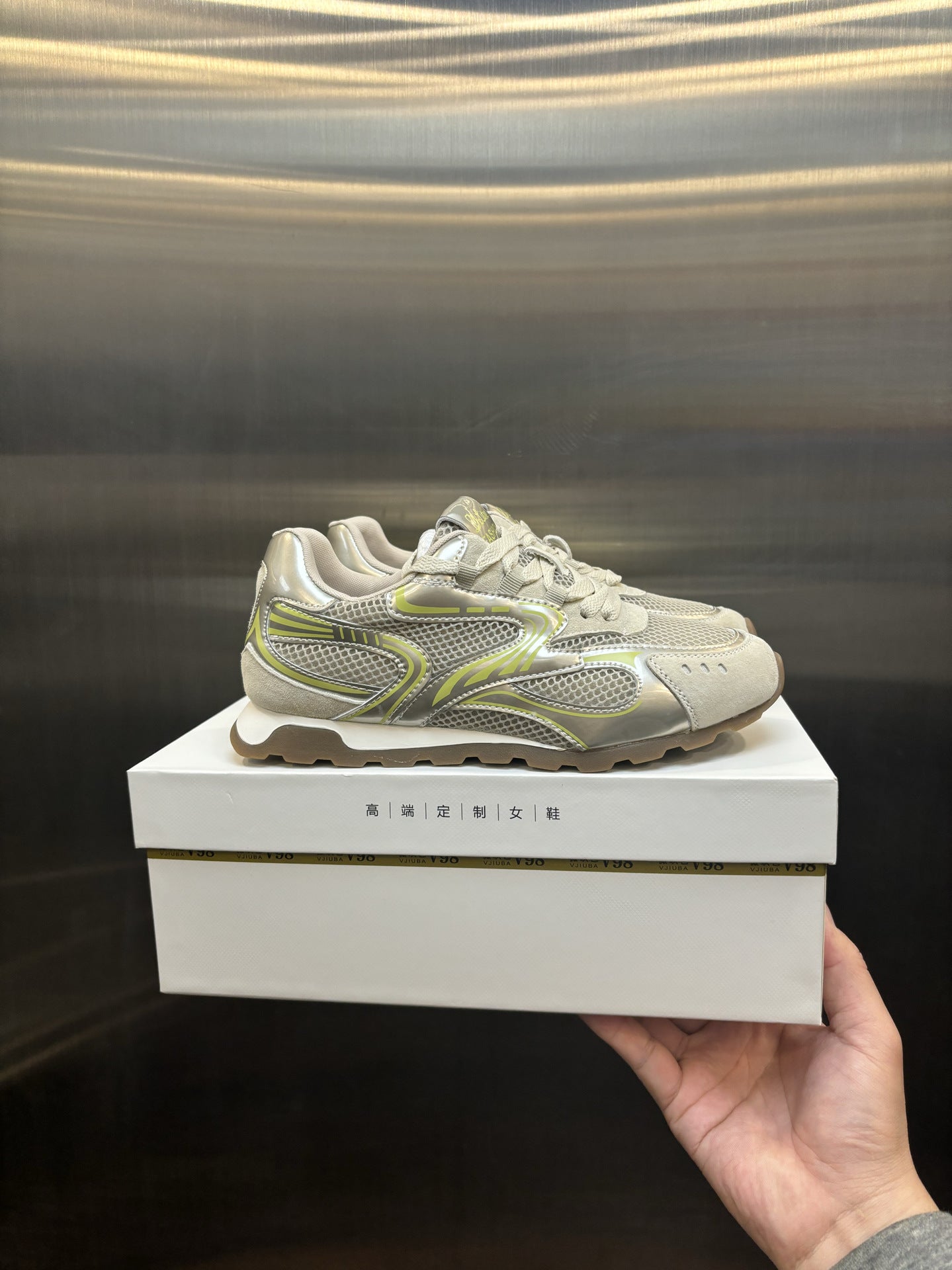 Damen Trendige Sneakers mit atmungsaktivem Mesh-Obermaterial und komfortabler Dämpfung R&B