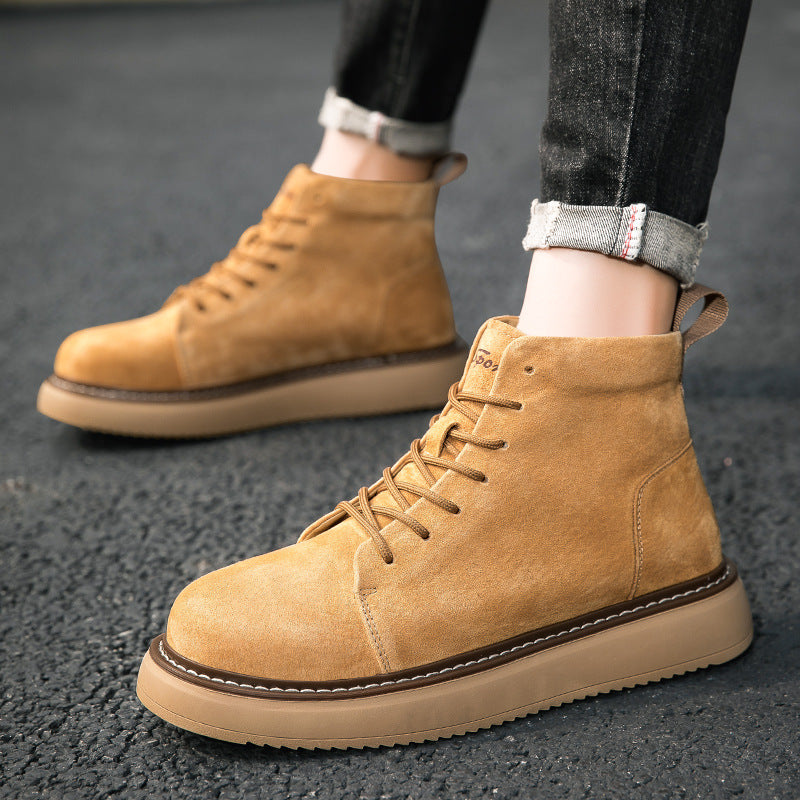 Damen Schnürboots aus hochwertigem Wildleder mit rutschfester Sohle