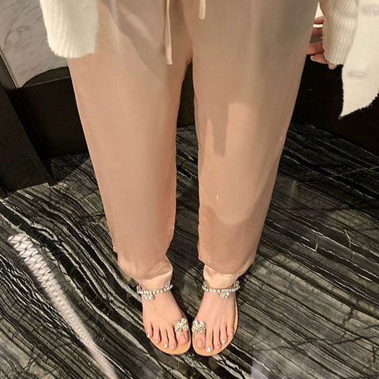 Damen Glamouröse Slippers mit funkelnden Strassdetails und komfortabler Sohle R&B