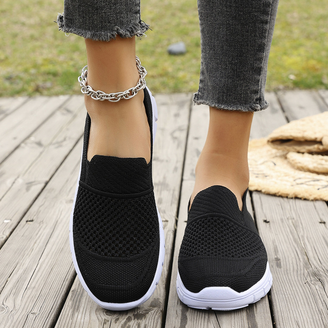 Damen Atmungsaktive Slip-On Sneakers mit elastischem Einsatz R&B
