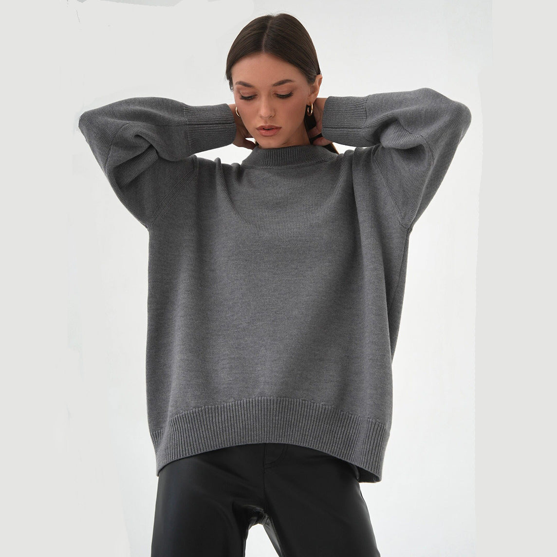 Damen Bequemer Oversized Pullover aus hochwertigem Strick R&B
