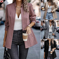 Damen modischer gesteppter Blazer mit lässigem Schnitt und eleganter Kragenform R&B