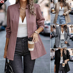 Damen modischer gesteppter Blazer mit lässigem Schnitt und eleganter Kragenform R&B