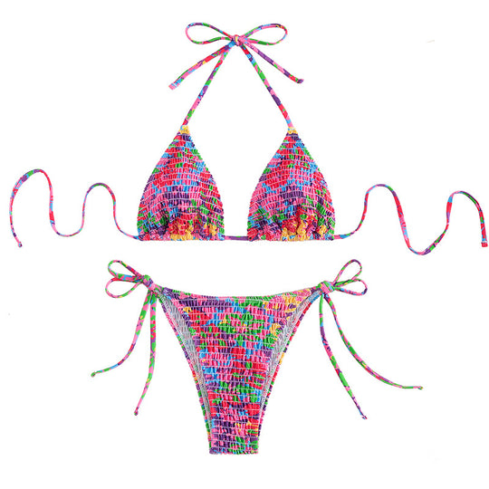 Damen Triangel-Bikini mit fröhlichem Rüschendesign R&B