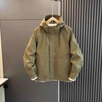 Herren technische Wetterjacke mit verstellbarer Kapuze