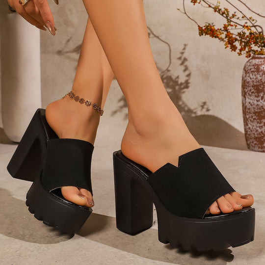 Damen Plateausandalen mit trendigem Blockabsatz R&B