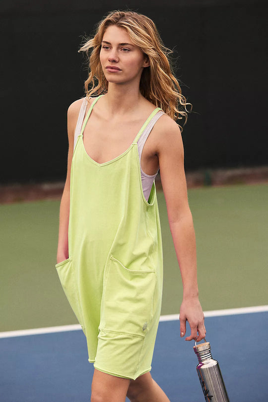 Damen sportlicher Jumpsuit mit praktischen Taschen und weitem Schnitt R&B