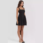 Damen Minikleid im R&Brnen Schnitt mit voluminösem Rock R&B