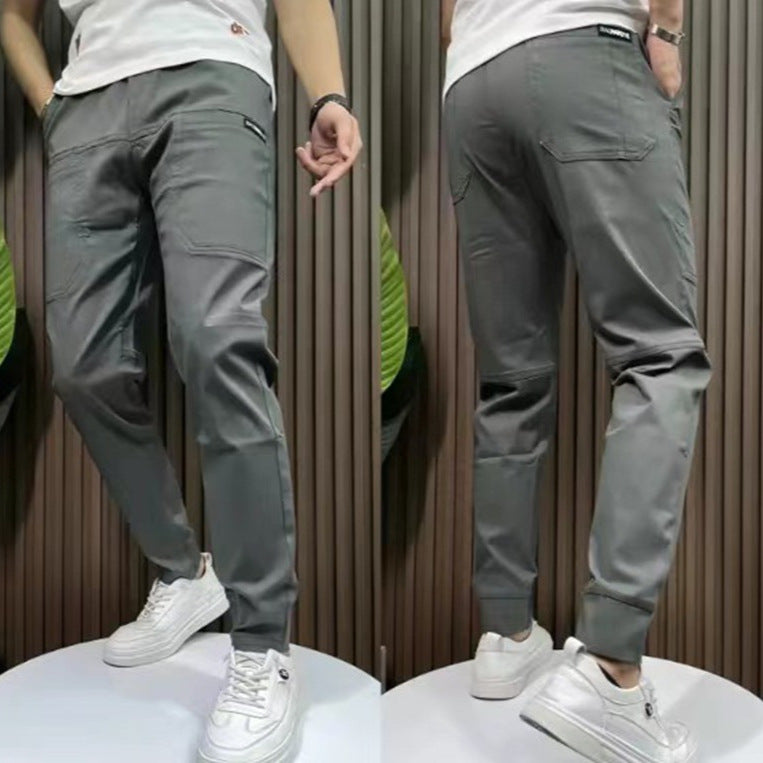 Herren nan sportive Cargojoggerhose mit elastischem Bund, Kordelzug und konischem Beinabschluss R&B