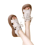 Damen Sportliche Sandalen mit Schnürdesign und komfortablem Absatz
