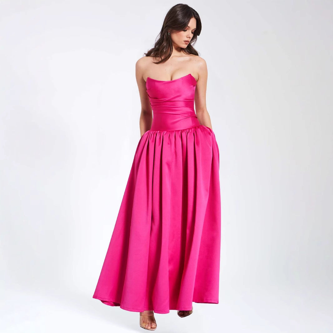 Damen Ballkleid mit schulterfreiem Design und voluminösem Rock R&B