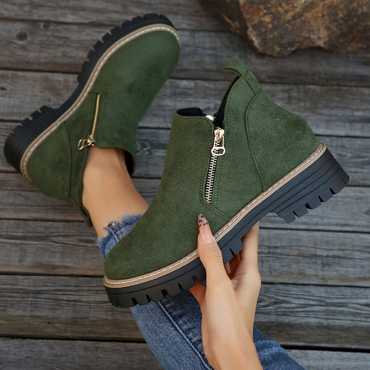 Damen Stiefeletten mit praktischem Reißverschluss und rutschfester Sohle R&B