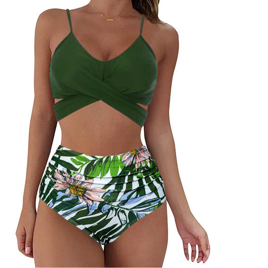 Damen Crop-Top Bikini-Set mit geflochtenem Design R&B