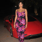 Damen Maxikleid mit feinem floralem Design und verstellbaren Trägern R&B
