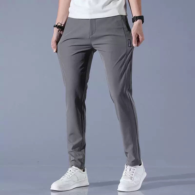 Herren elegante Anzughose mit elastischem Bund und praktischen Eingrifftaschen R&B