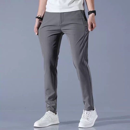 Herren elegante Anzughose mit elastischem Bund und praktischen Eingrifftaschen R&B