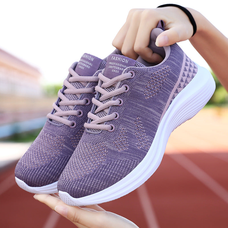 Damen Modische und atmungsaktive Sneaker mit flexiblem Mesh-Obermaterial