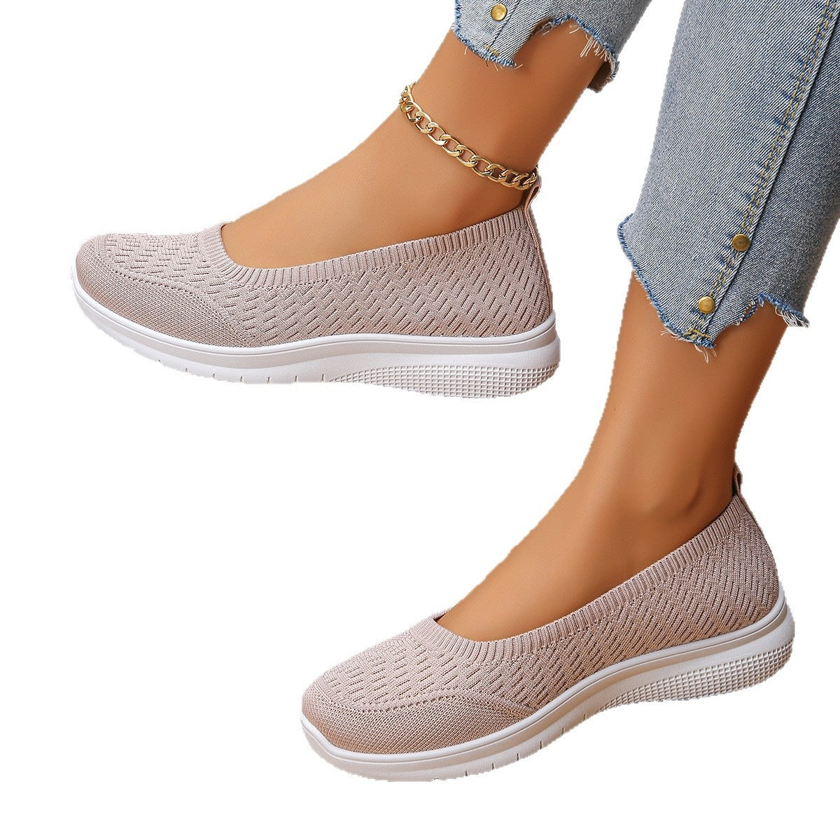 Damen Slip-On Freizeitschuhe mit atmungsaktivem Obermaterial R&B