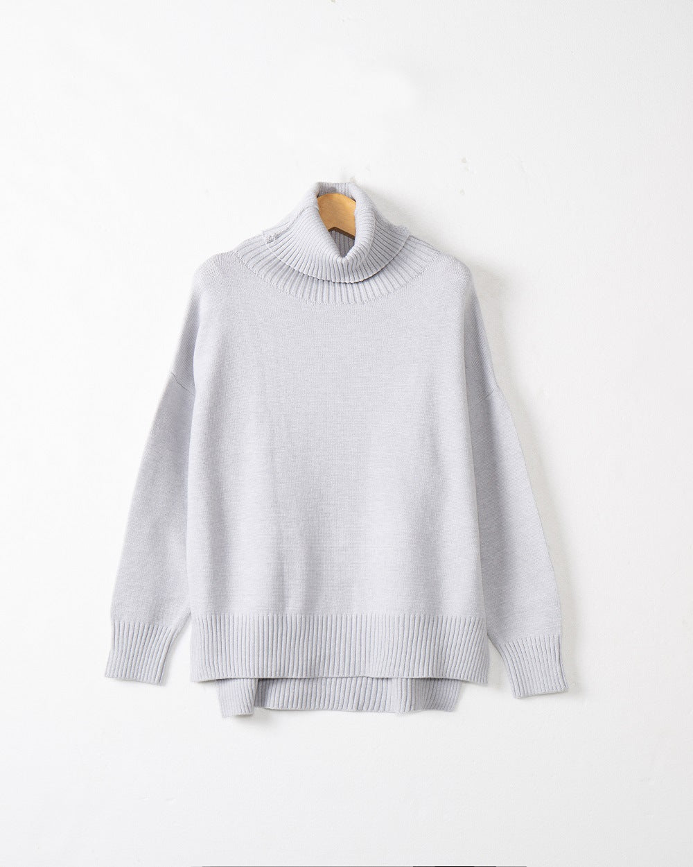 Damen legerer Rollkragenpullover mit praktischem Schnitt R&B
