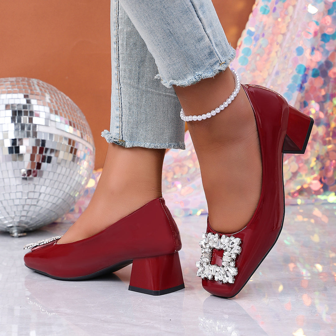 Damen Pumps mit funkelndem Schmuckdetail R&B