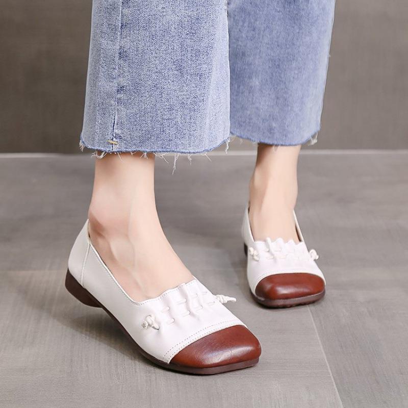 Damen Ballerinas mit modischem Leder-Design und Komfortsohle R&B