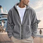 Herren Fleecejacke mit hohem Kragen und Wärmeisolierung R&B