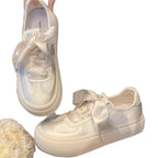 Damen Sneakers mit eleganter Schleifenverzierung und atmungsaktiver Oberfläche