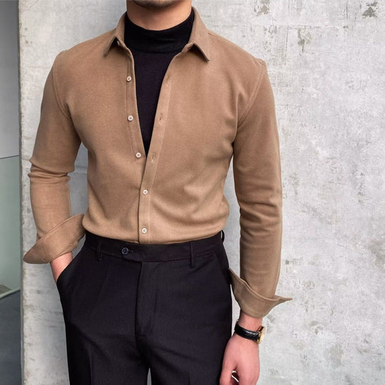 Herren Elegantes Langarmhemd R&B