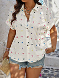 Damen Bluse mit buntem Herzmotiv R&B
