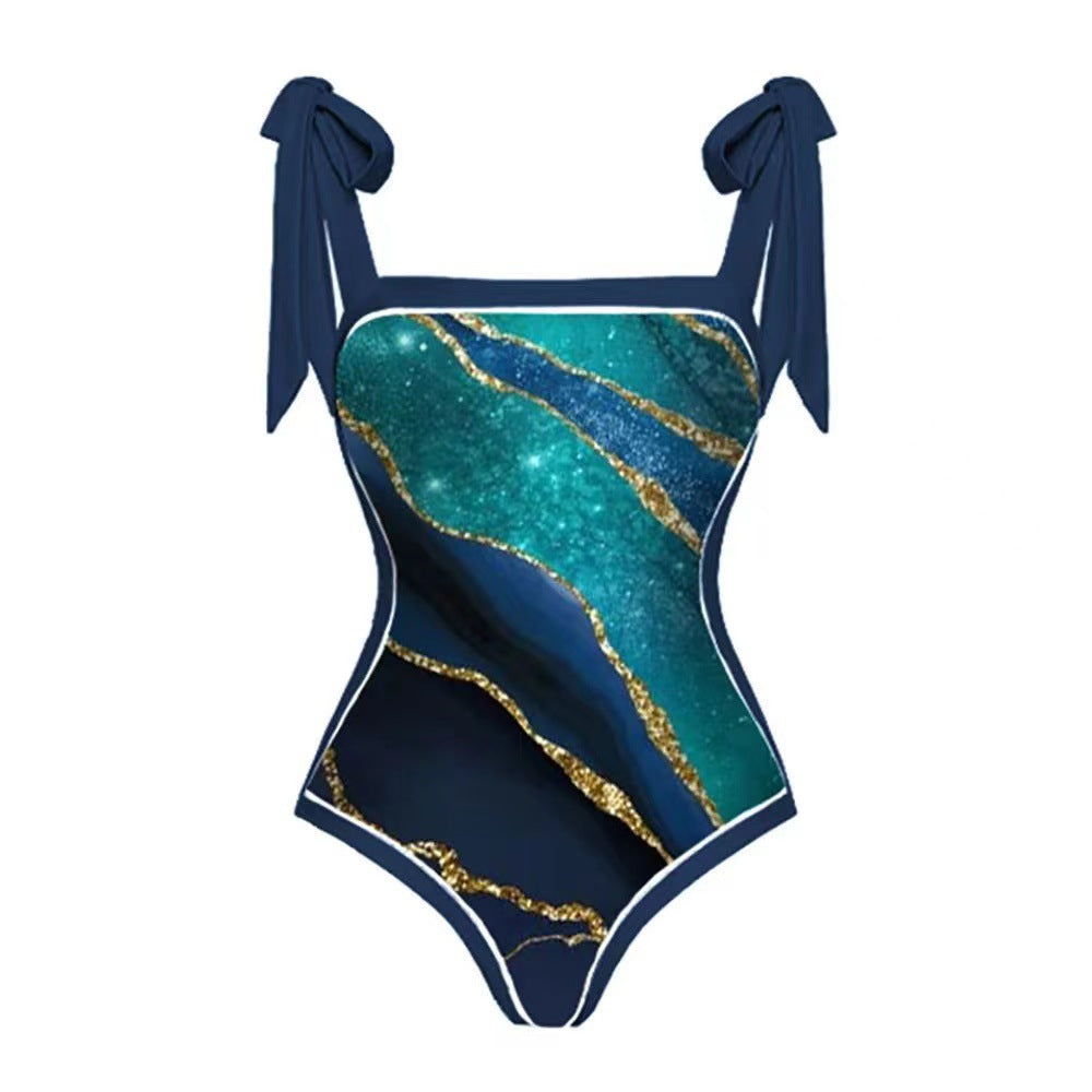 Damen Badeanzug mit elegantem Wickelrock R&B 1782104434