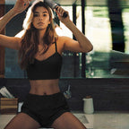 Damen Sportliches Zweiteiliges Set mit bequemen Shorts und Top R&B
