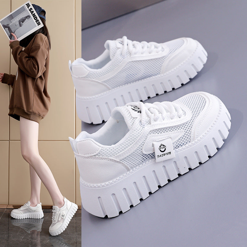Damen Sneaker mit rutschfester Plateau-Sohle und atmungsaktivem Obermaterial R&B
