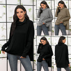 Damen lässiges Longsleeve mit Kapuze