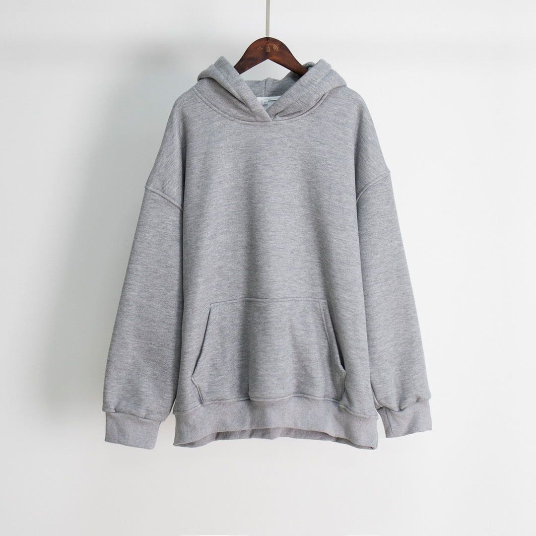 Damen Bequemer oversized Kapuzenpullover mit Kängurutasche R&B