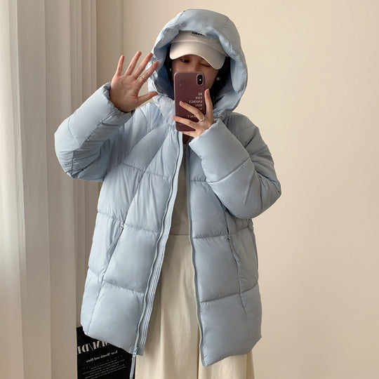 Damen Übergroße Pufferjacke mit Kapuze und praktischen Eingrifftaschen R&B