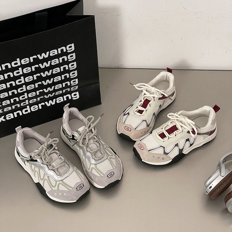 Damen modische Sneaker mit atmungsaktiver Netzoberfläche und komfortablem Dämpfungssystem R&B