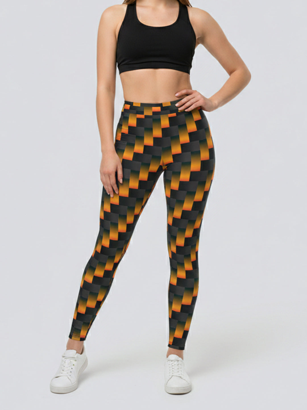 Damen Sportlegging mit stilvollem grafischen Design R&B
