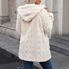 Damen Flauschige Kuscheljacke