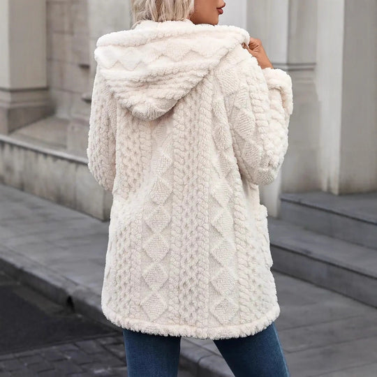 Damen Flauschige Kuscheljacke R&B