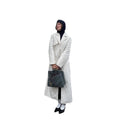 Damen Lange Steppjacke mit elegantem Revers R&B
