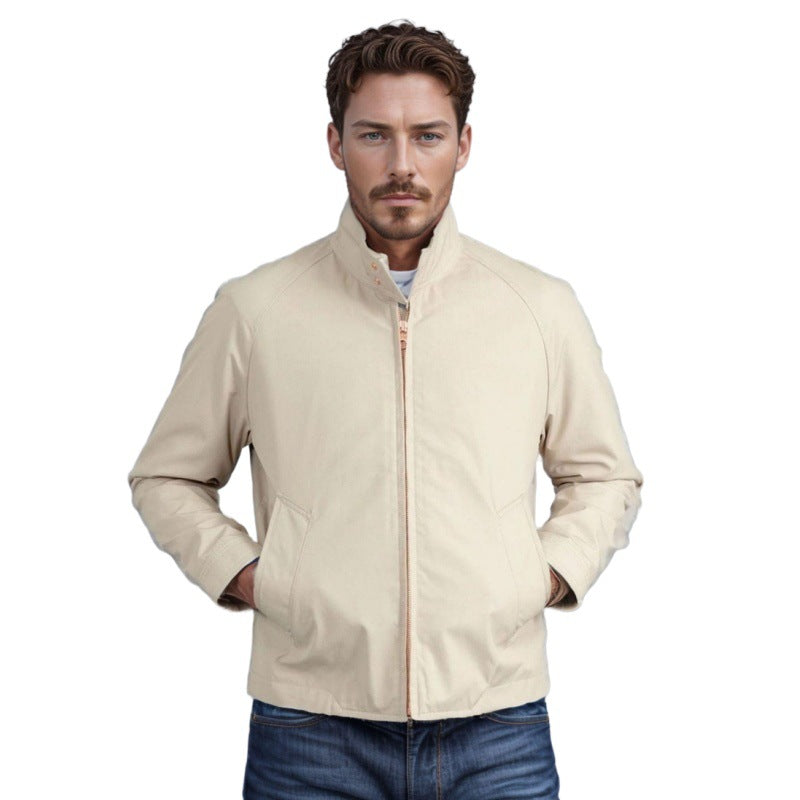 Herren sportliche Utility-Jacke mit wärmendem Innenfutter und stylischem Kragen R&B