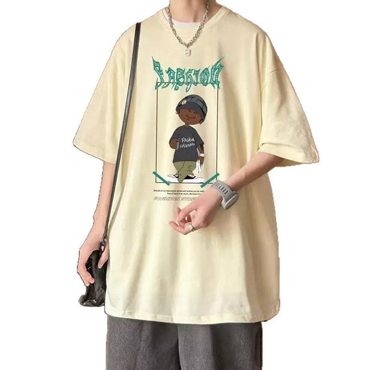 Damen oversized T-Shirt mit grafischem Print und lässigem Schnitt R&B